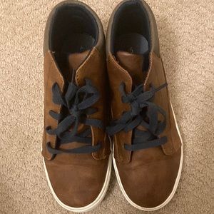 Boys Brown Leather Boot/Sneakers Size 6